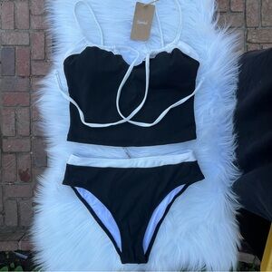 Samiol Black and White Bikini Set 15